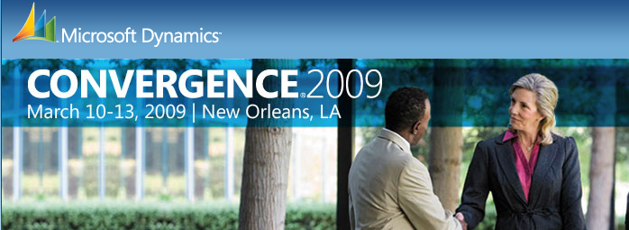 Banner from Microsoft Convergence 2009